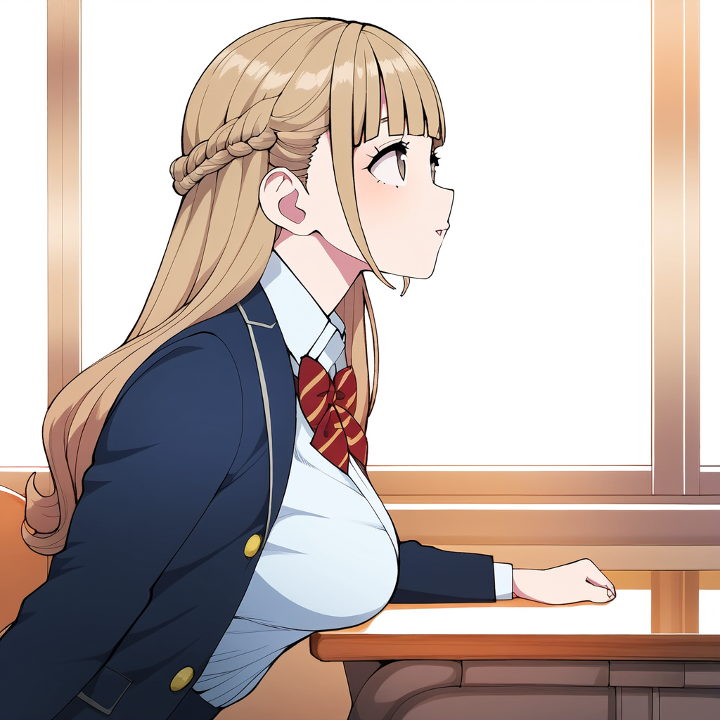 教室のJKの横顔