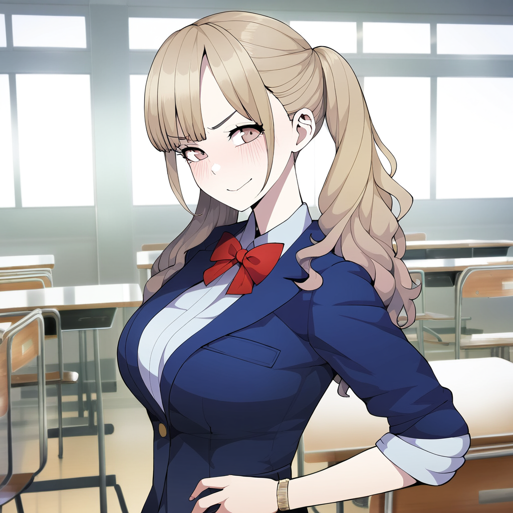 教室のJKの横顔