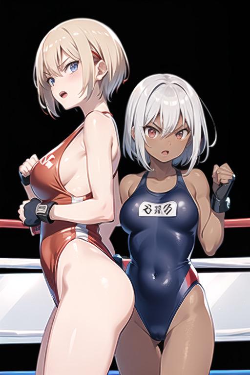 女子格闘家達のイラスト集