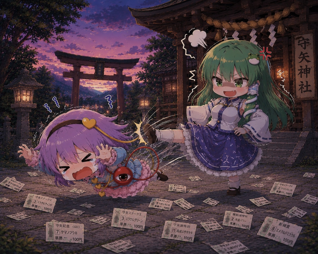 さとりちゃんを虐める早苗ちゃん