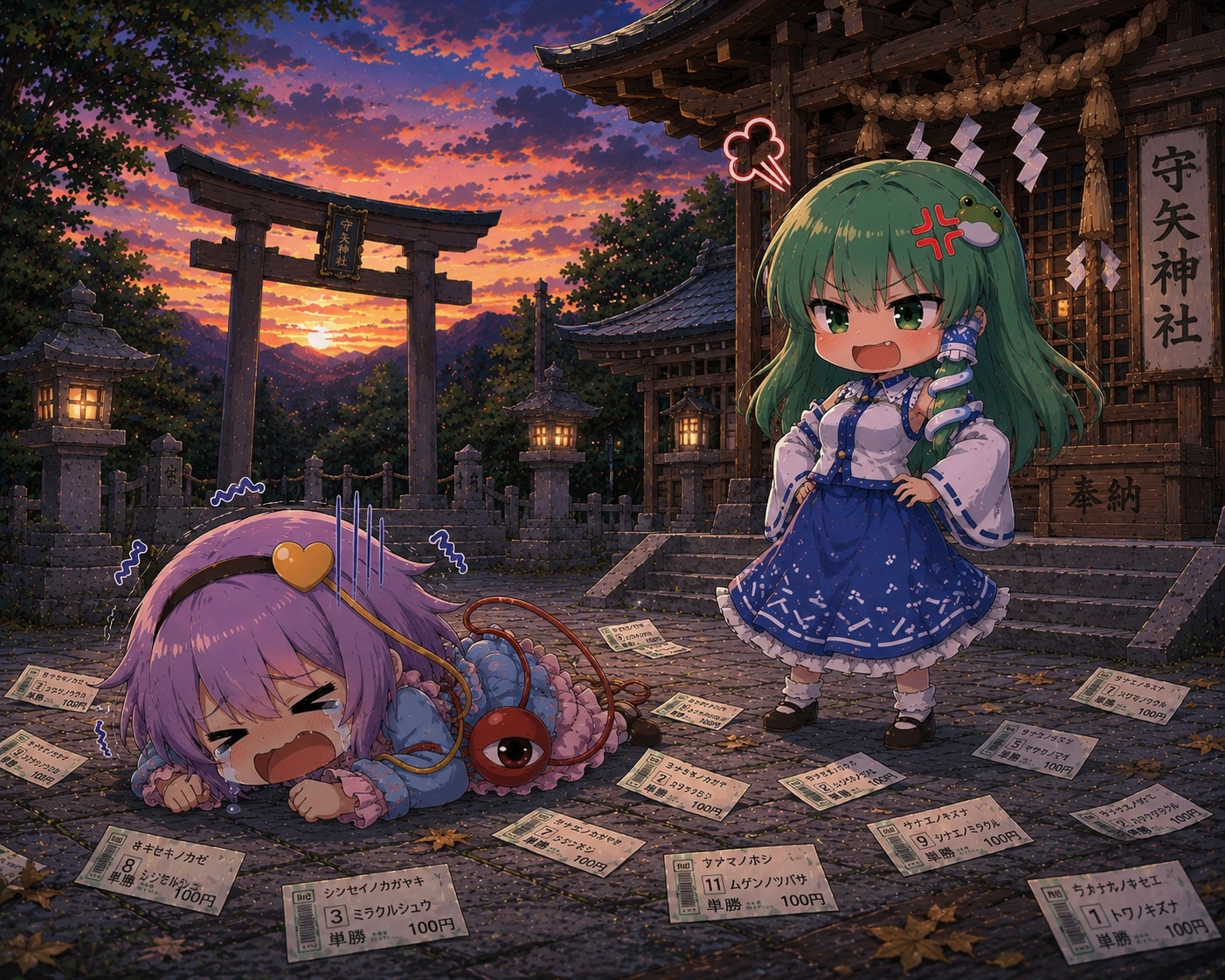 さとりちゃんを虐める早苗ちゃん