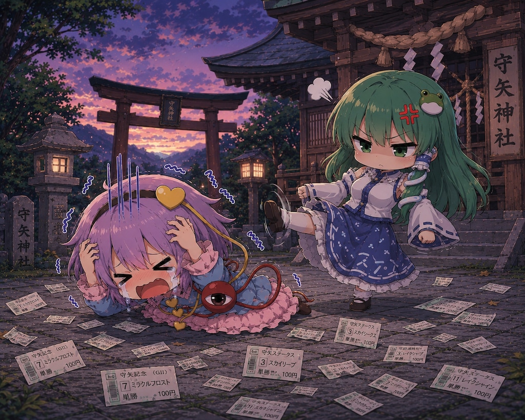 さとりちゃんを虐める早苗ちゃん