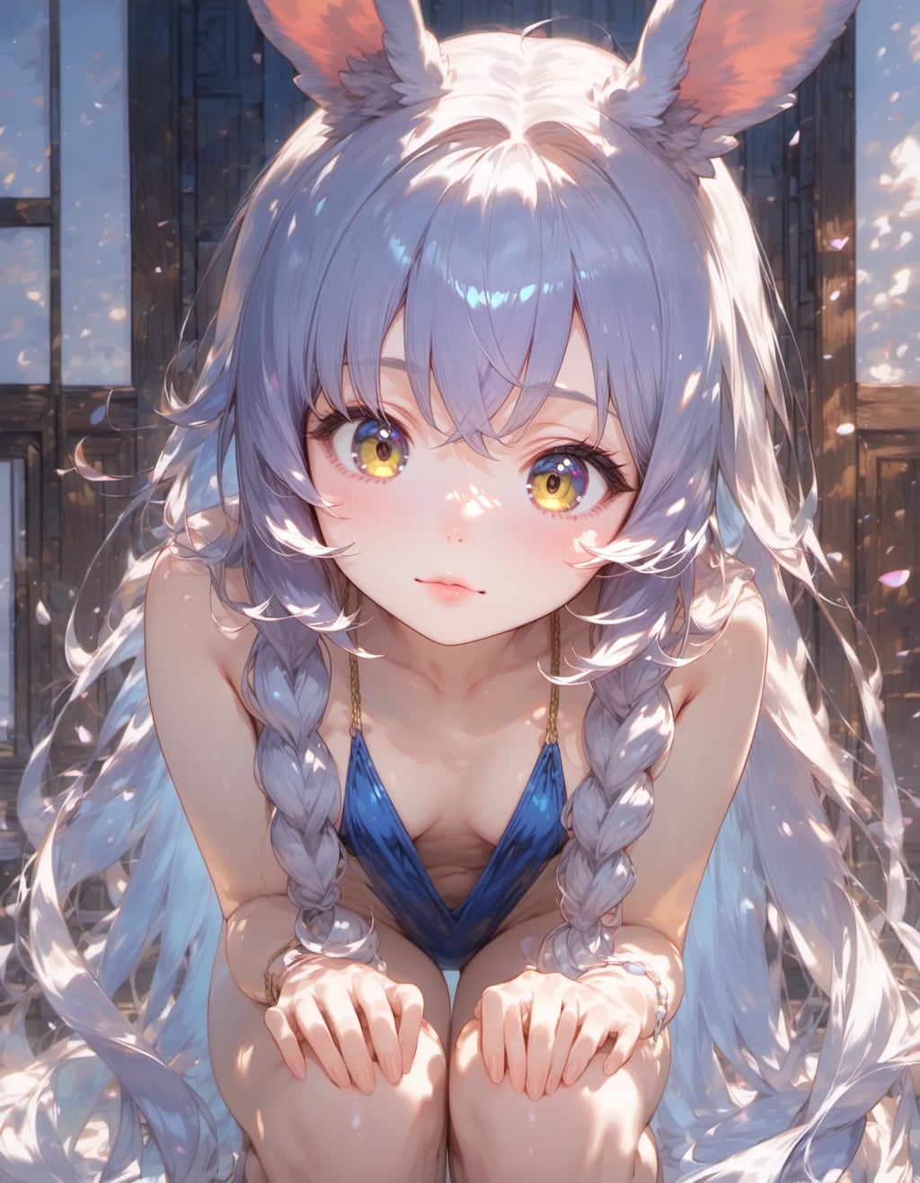 Azure Bunny's Innocent Gaze