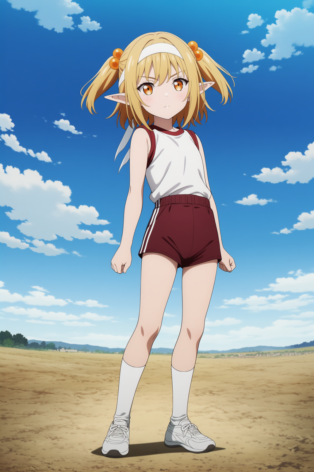 タンクトップ型体操着のエルフさん