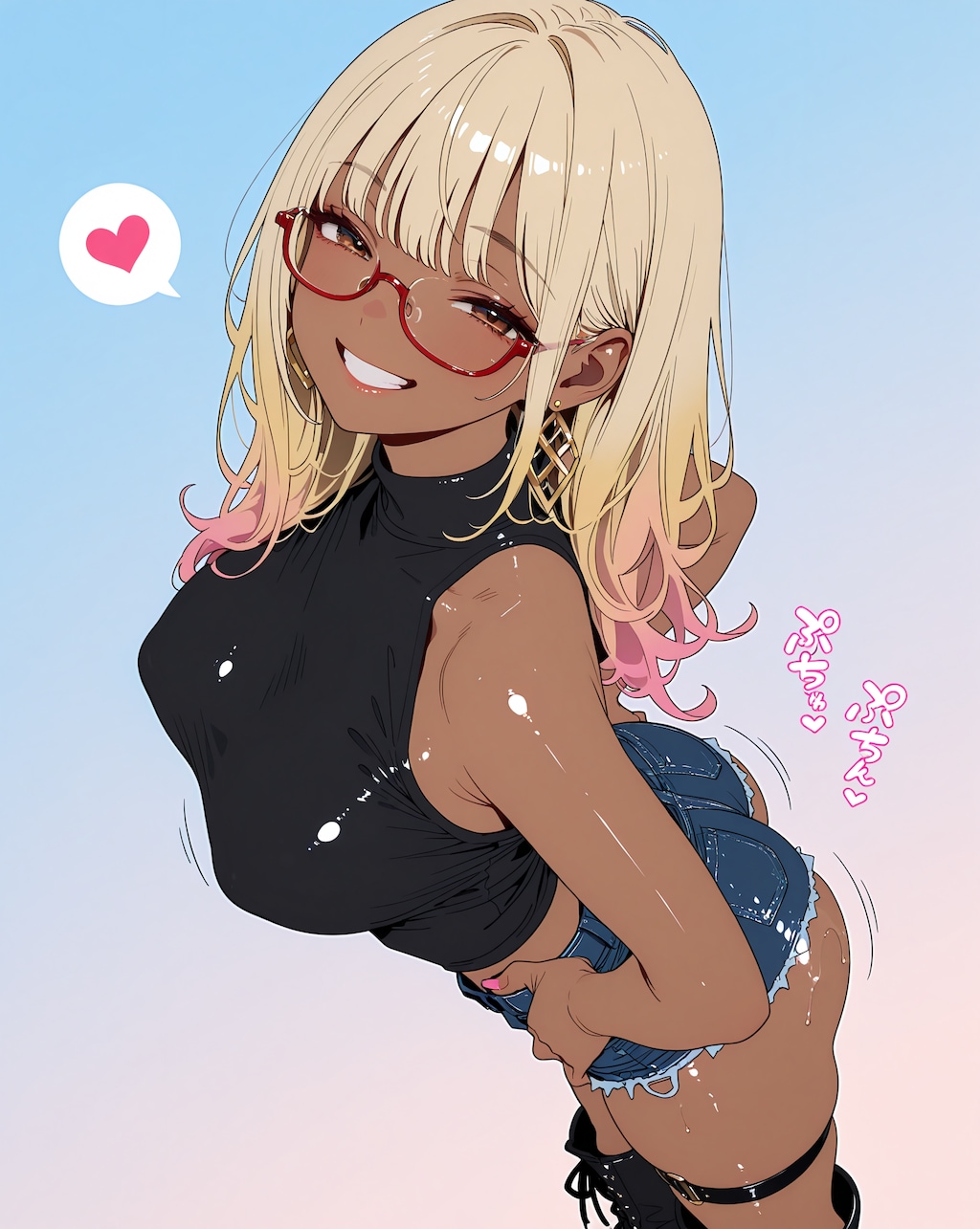 メガネっ娘ギャル♪