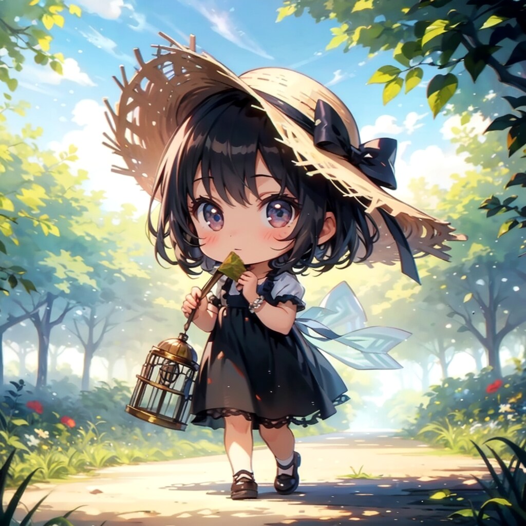 逃げた小鳥を捕まえに