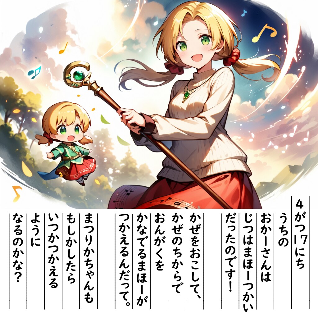 【絵日記】おかーさんまほうつかいです