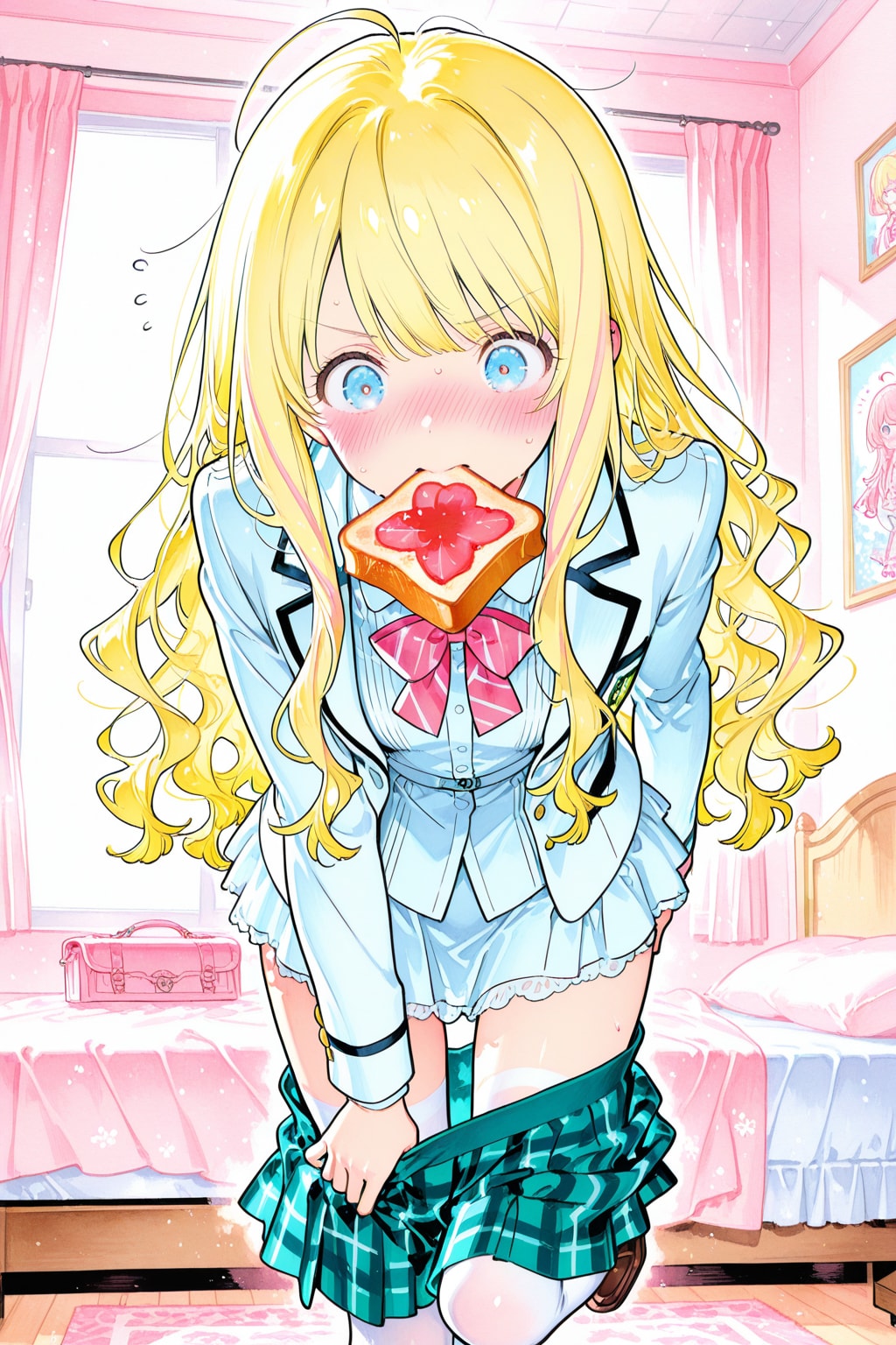 新学期早々寝坊しちゃった織江ちゃん