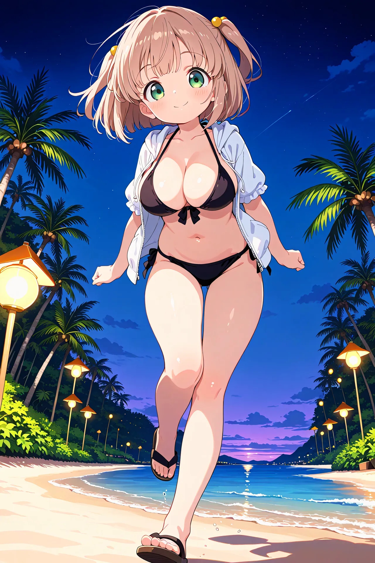 こはるちゃんと夜の海