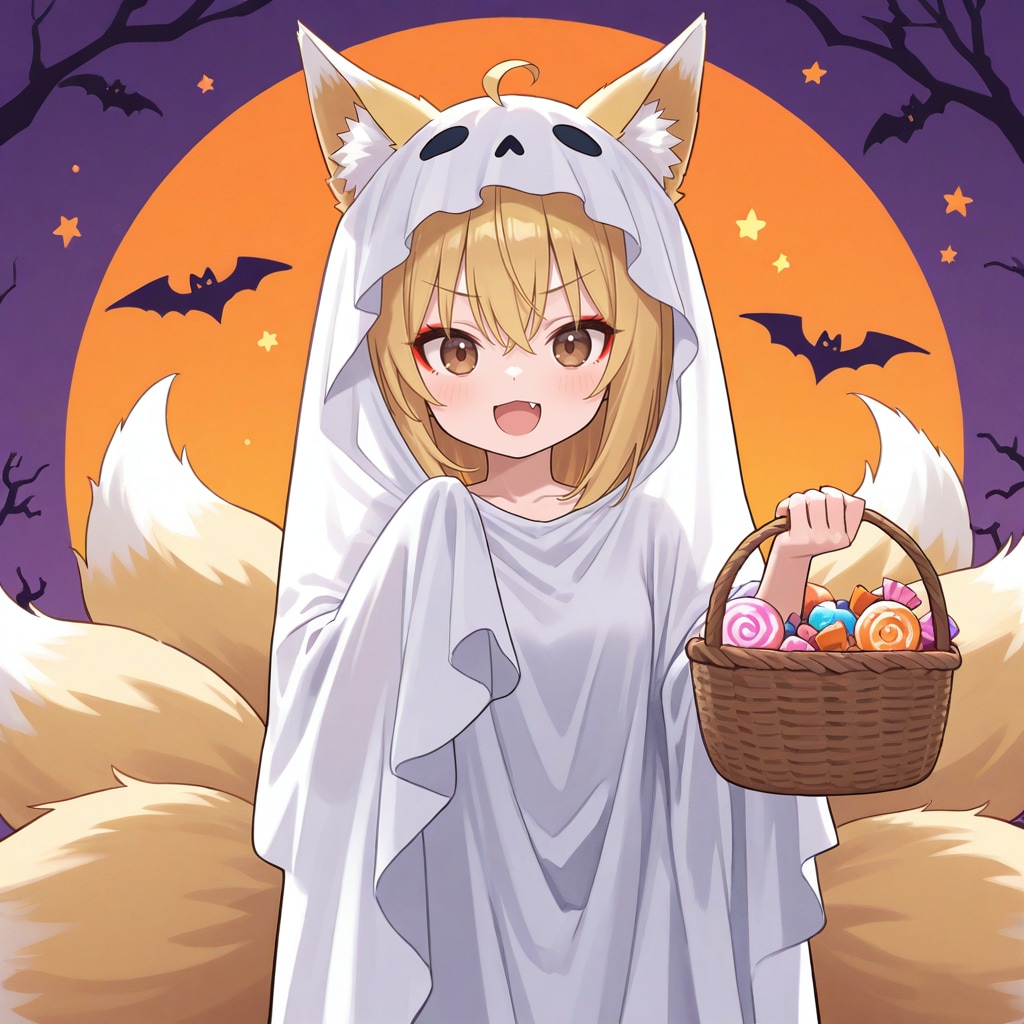 シーツお化け狐っ娘