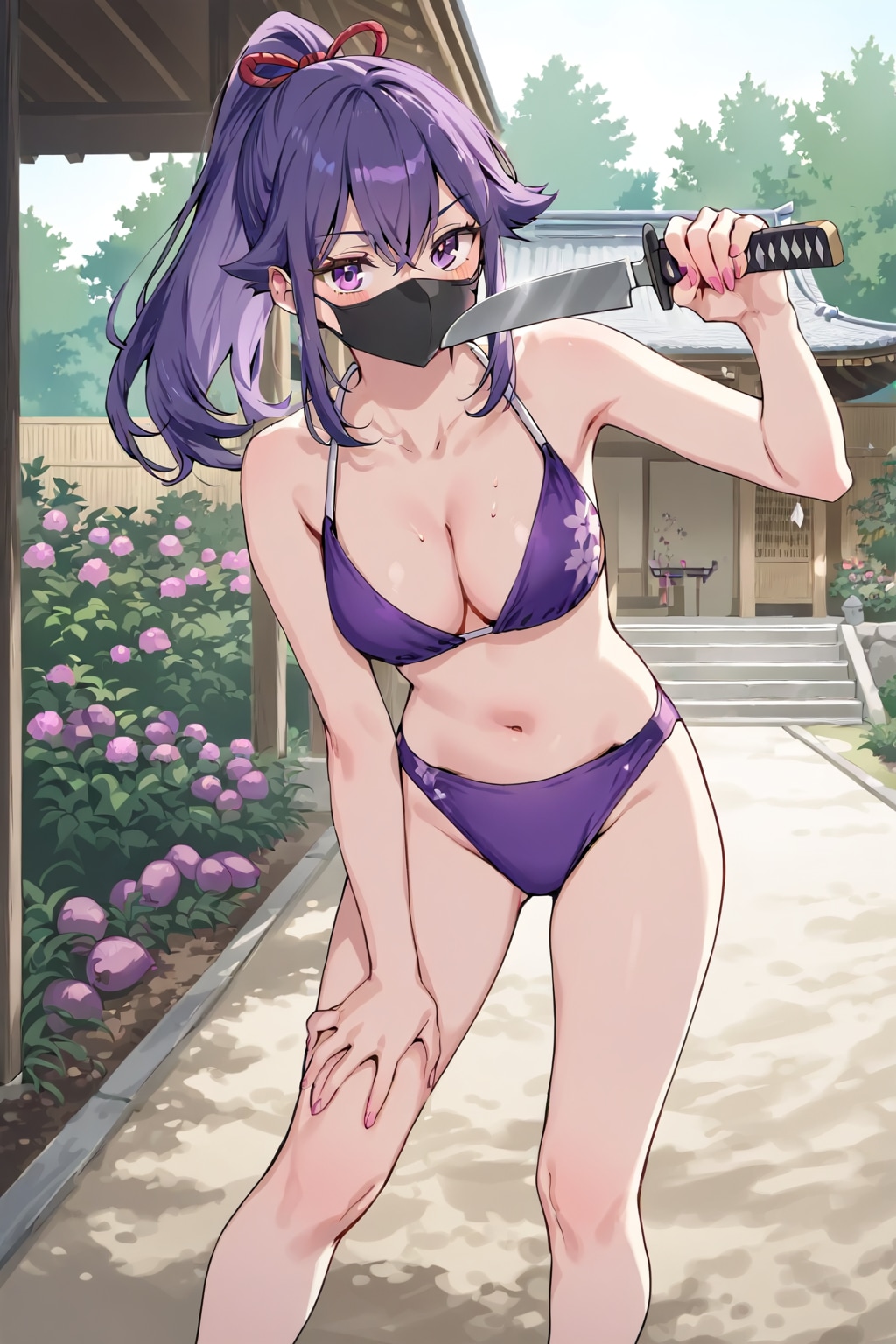 紫の忍者