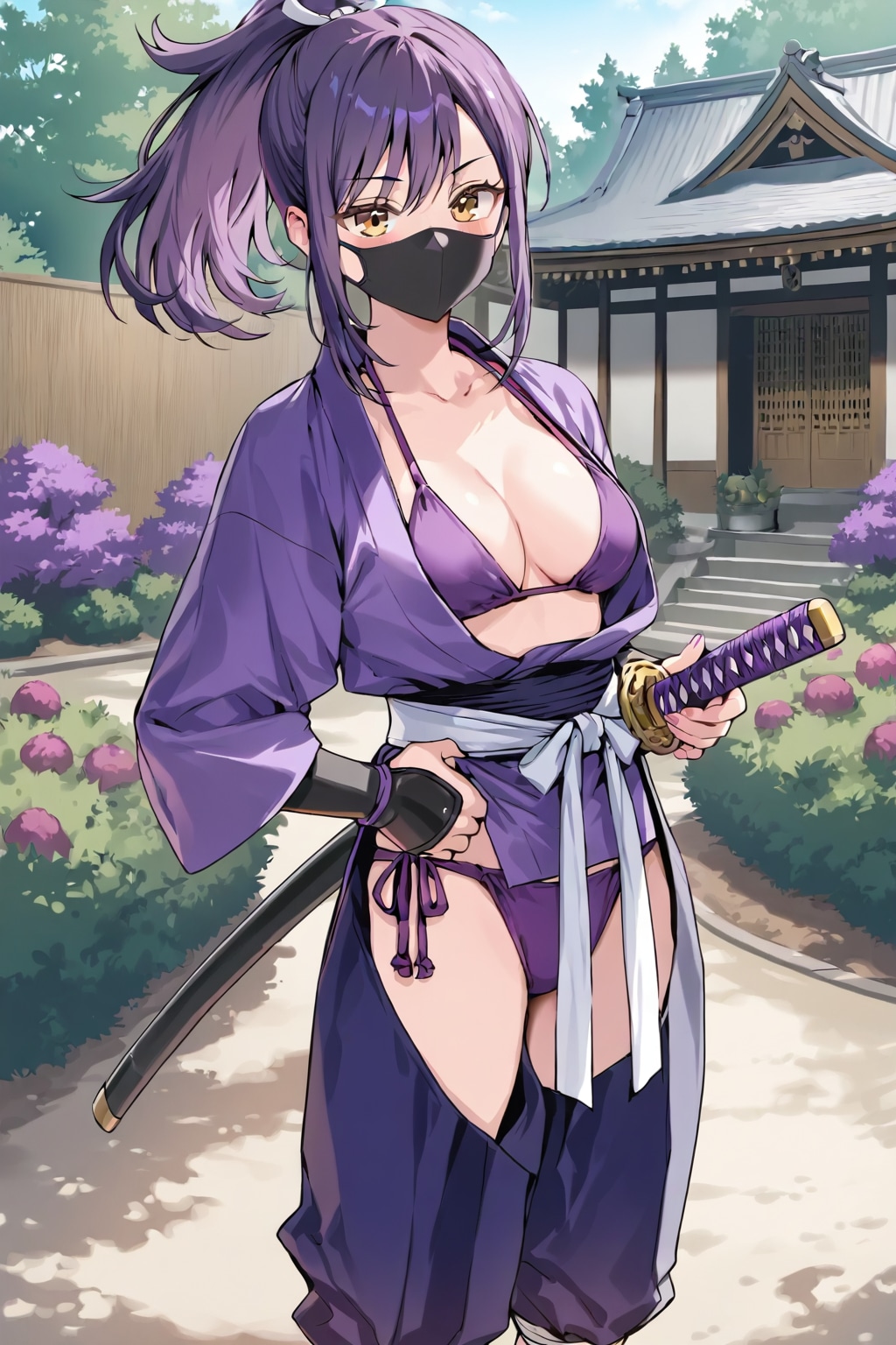 紫の忍者