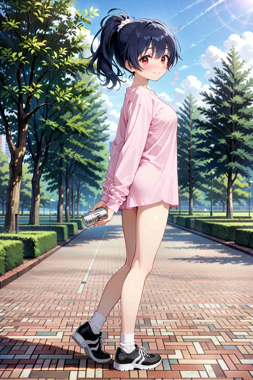 公園ビアガールは青春の味 Y726