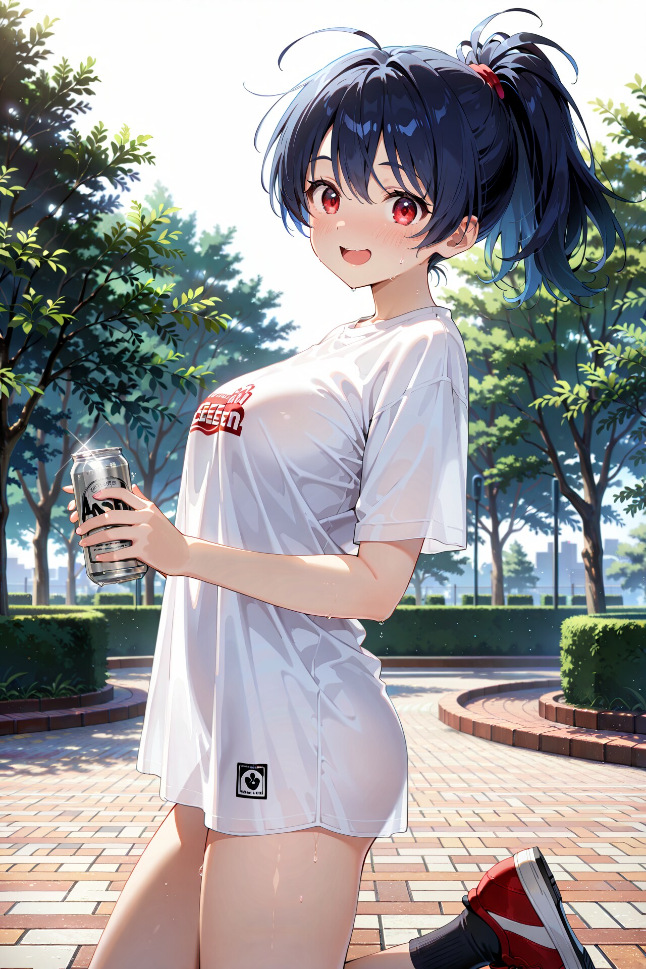 公園ビアガールは青春の味 Y726 | の人気AIイラスト・グラビア