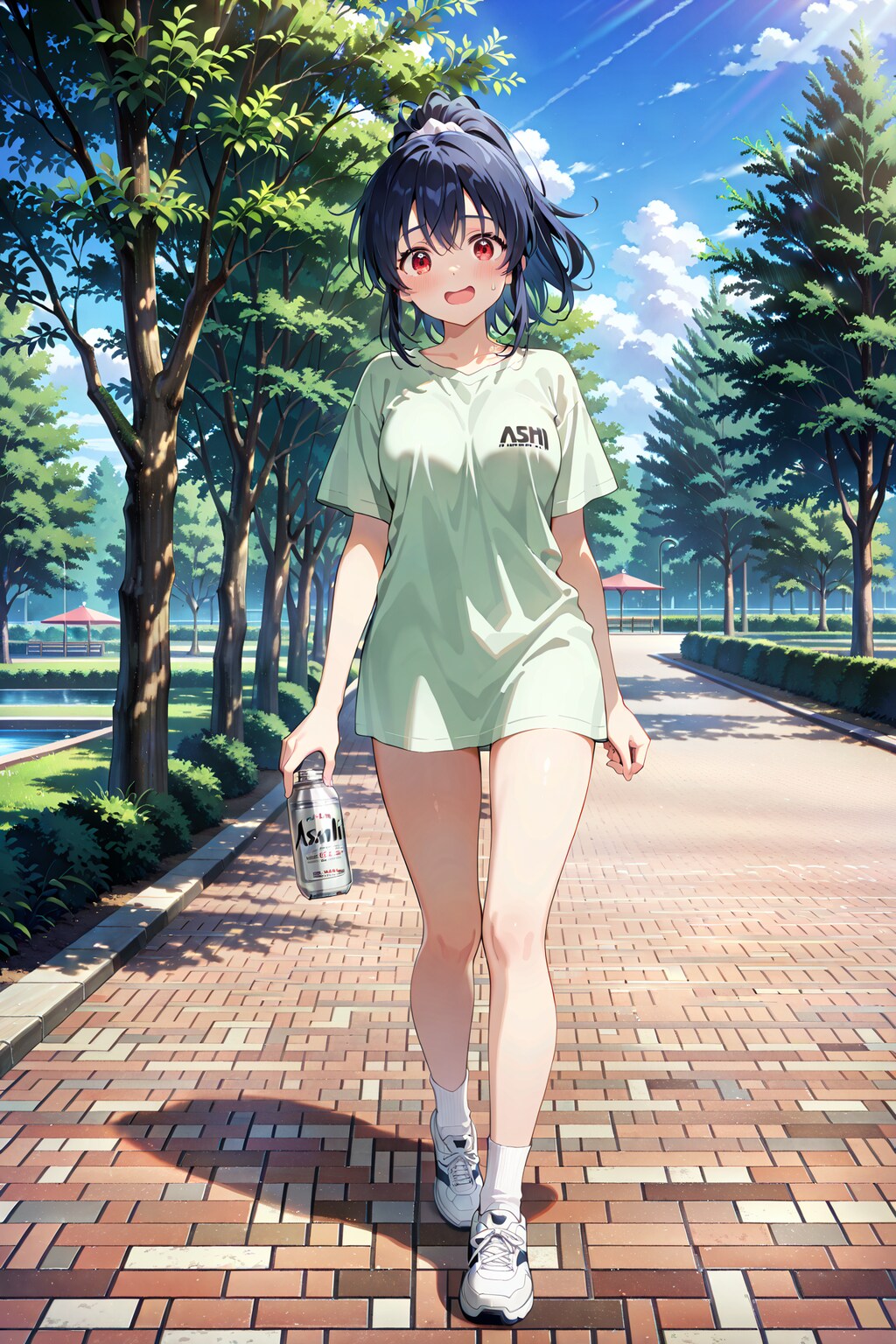 公園ビアガールは青春の味 Y726