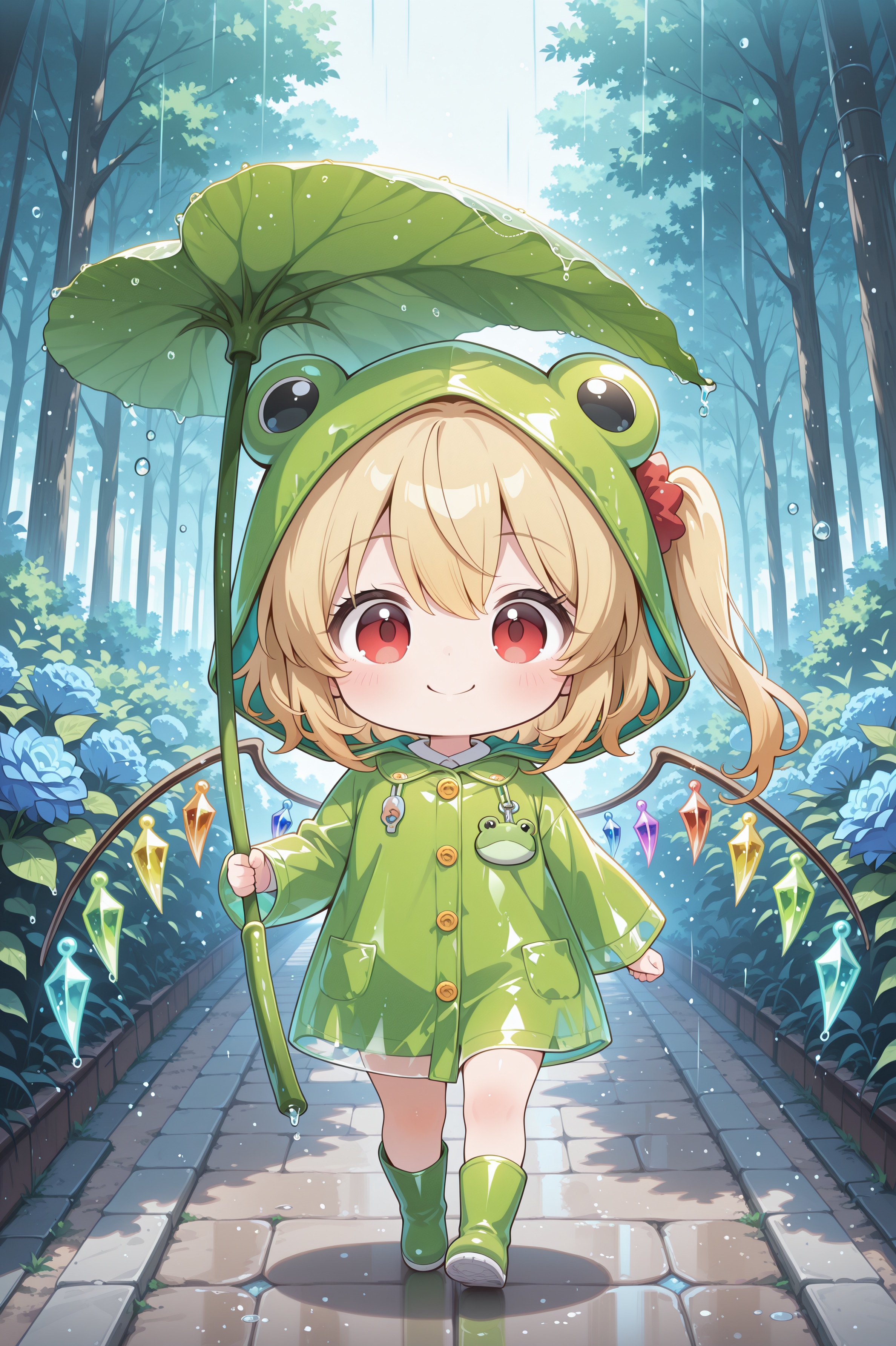 雨の日の小さなケロケロ