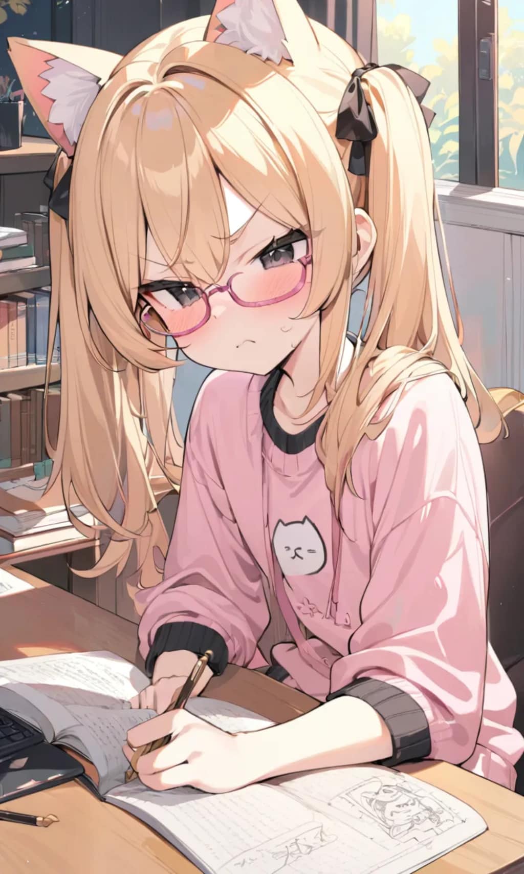 まや「うぬぬ」こるり「何故ノートを広げているのかにゃ？」まや「お前のフォローだよ💢」