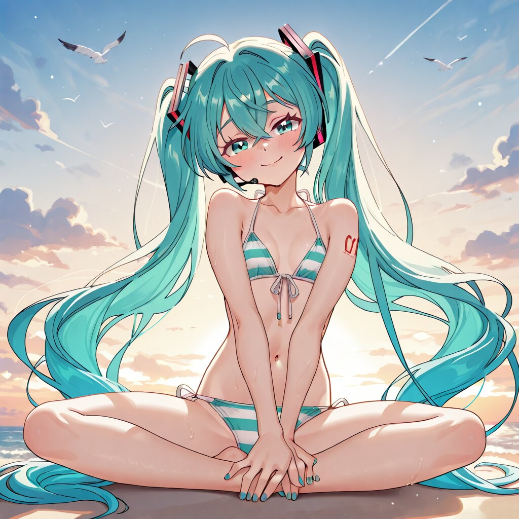 海に来たミク