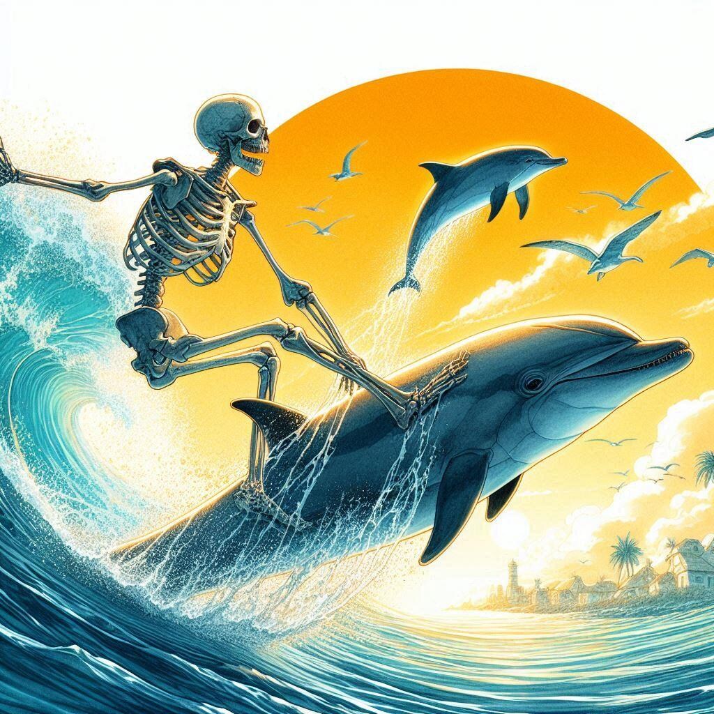 イルカとサーフィン