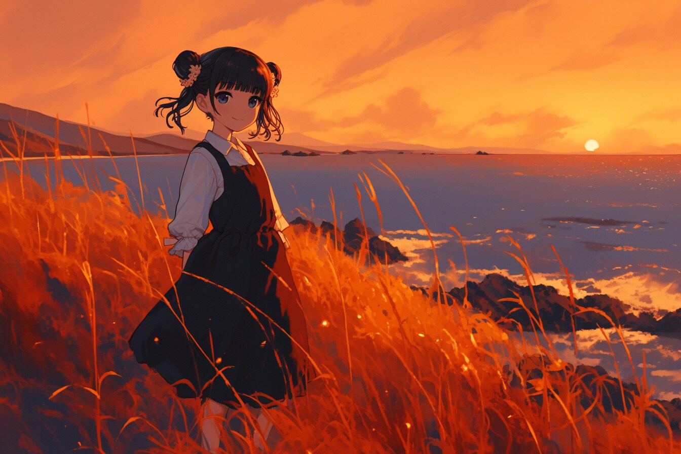 夕暮れのおだんごちゃん🍡✨156 | の人気AIイラスト・グラビア