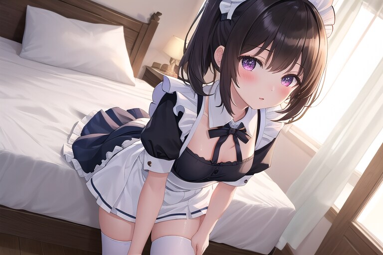 メイド服に着替え中