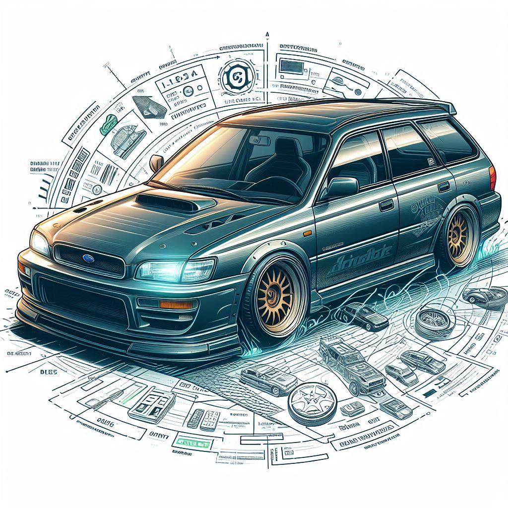 レガシィツーリングワゴンのドリ車 | の人気AIイラスト・グラビア