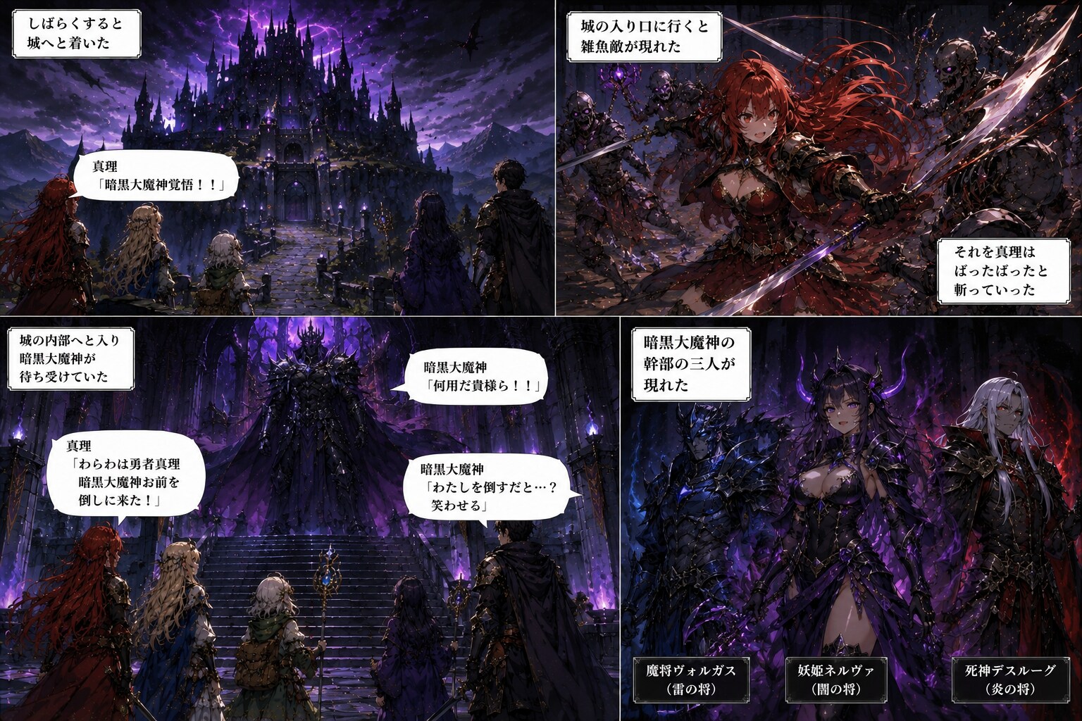 暗黒大魔神の城に挑む勇者たち