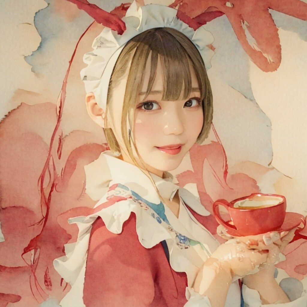 続・メイドなバニーさん（水彩）