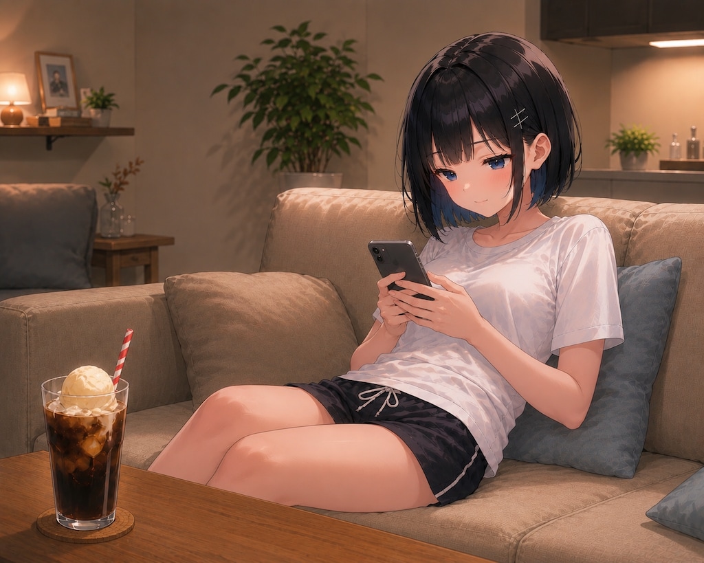 食後のコーヒーフロート
