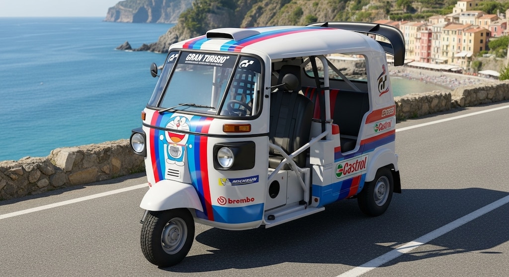 オート三輪ドラえもん痛車ラリーカー