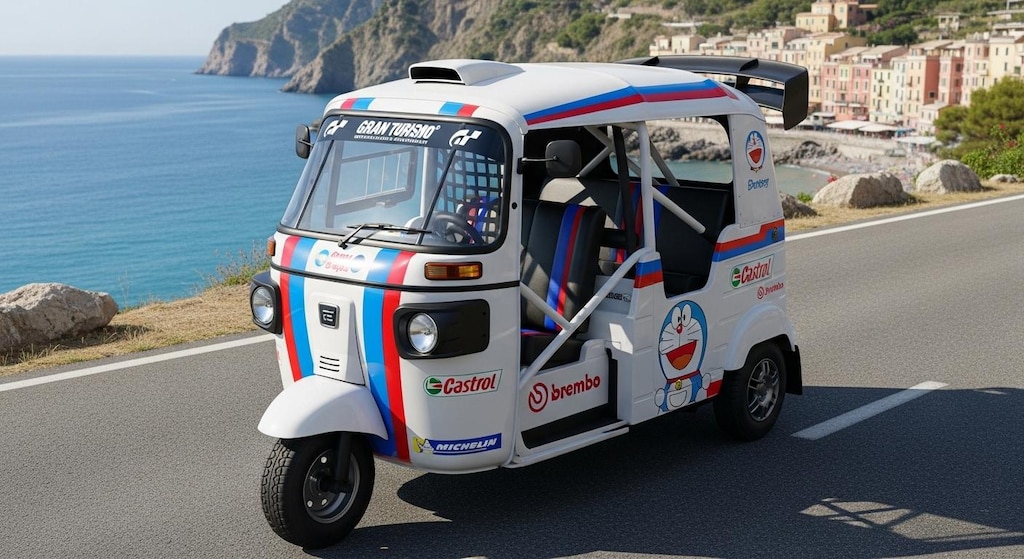 オート三輪ドラえもん痛車ラリーカー