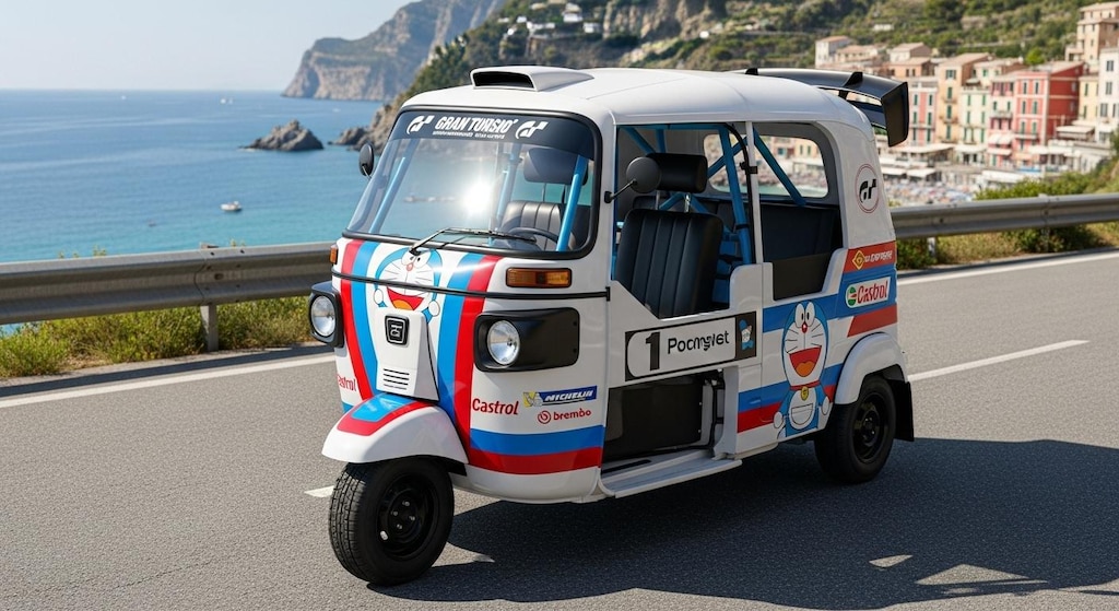 オート三輪ドラえもん痛車ラリーカー