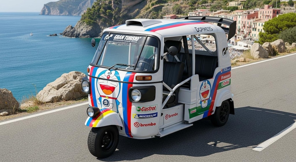 オート三輪ドラえもん痛車ラリーカー