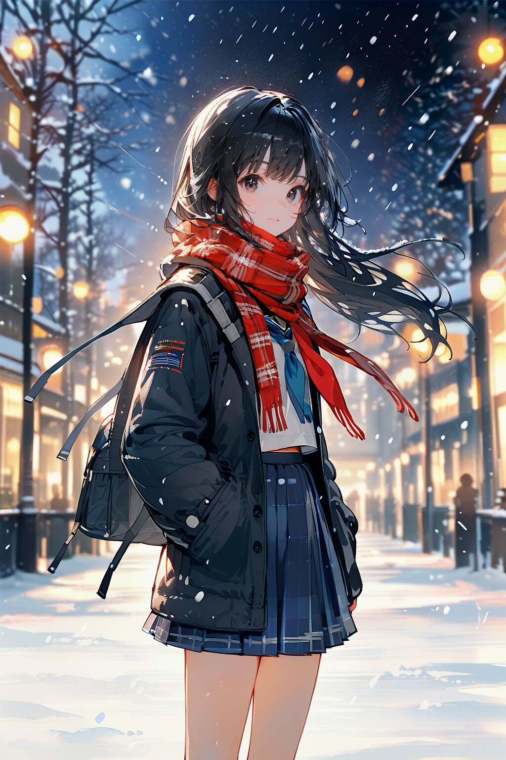 雪国の女子学生