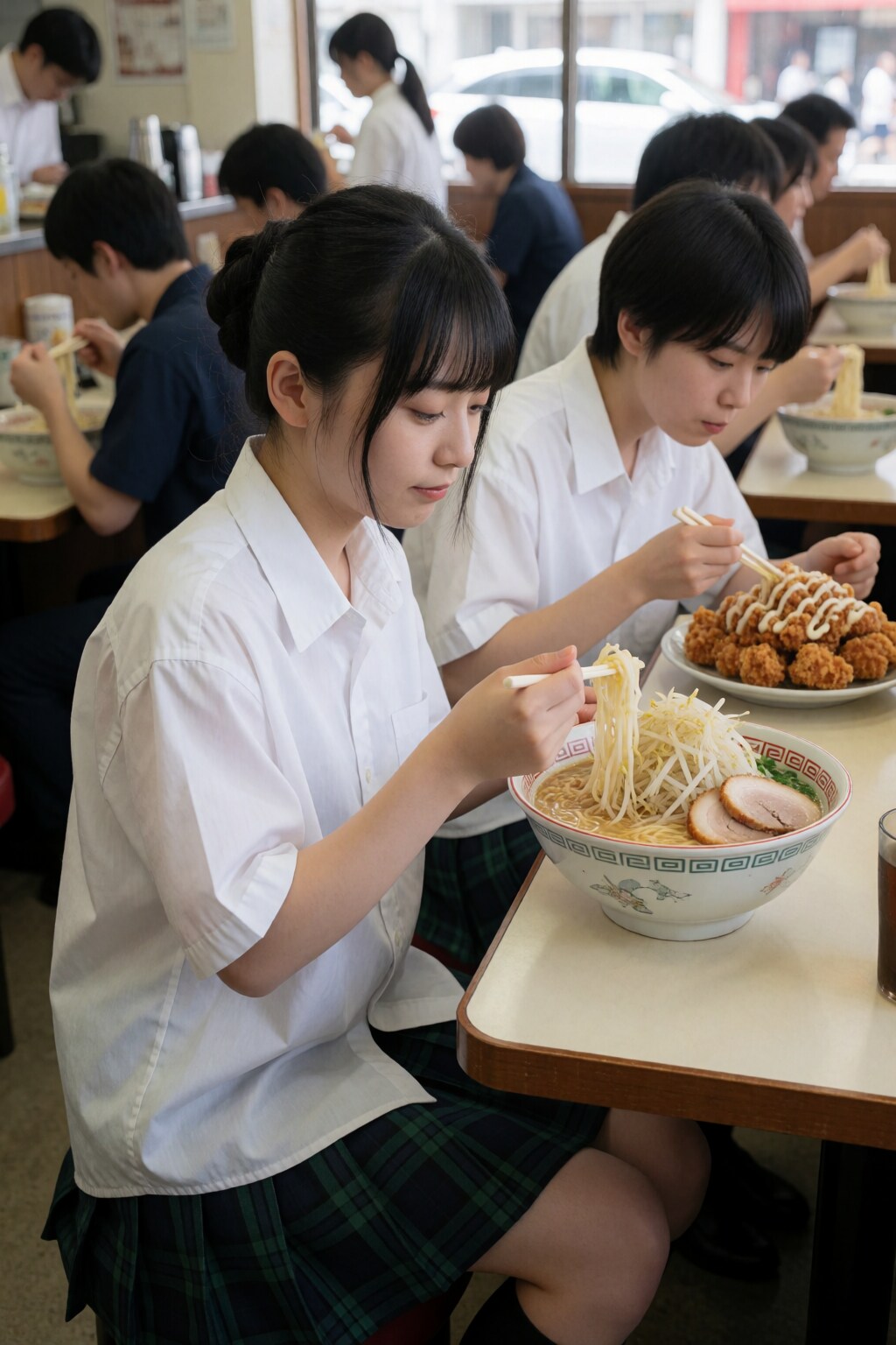 お団子JKラーメンを食す | の人気AIイラスト・グラビア