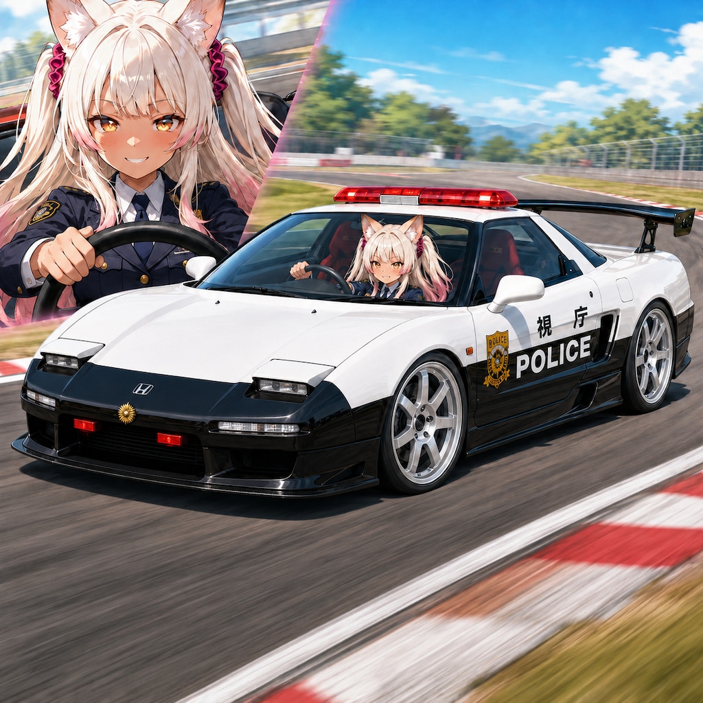 ポリス ミラさんのパトカー