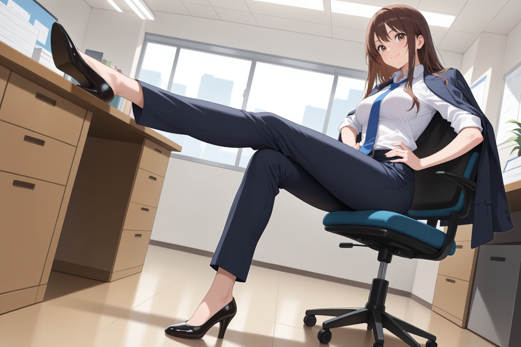 定番のパンツスーツ