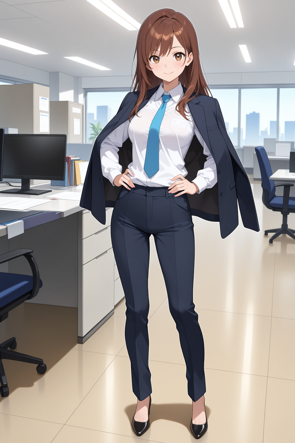 定番のパンツスーツ