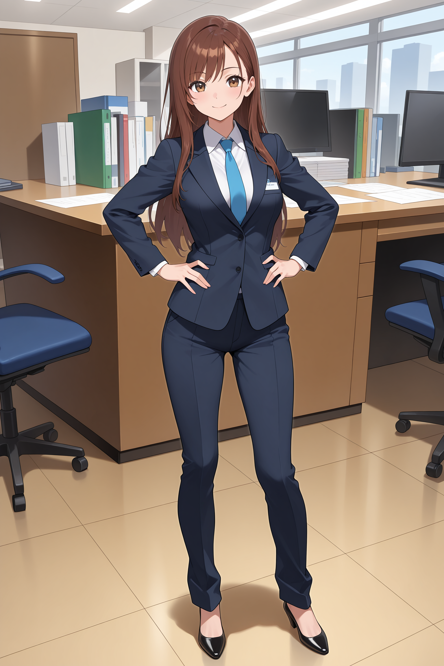 定番のパンツスーツ