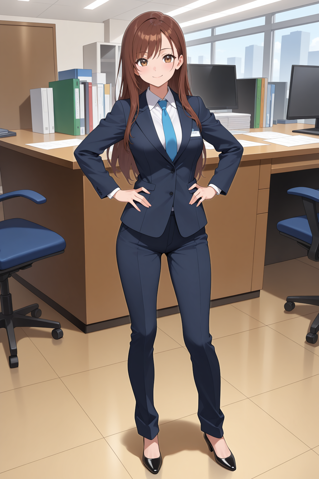 定番のパンツスーツ