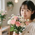 花束を贈られた女性 7枚目