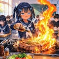 ステーキを焼くこなつちゃん 5枚目