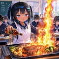 ステーキを焼くこなつちゃん 4枚目