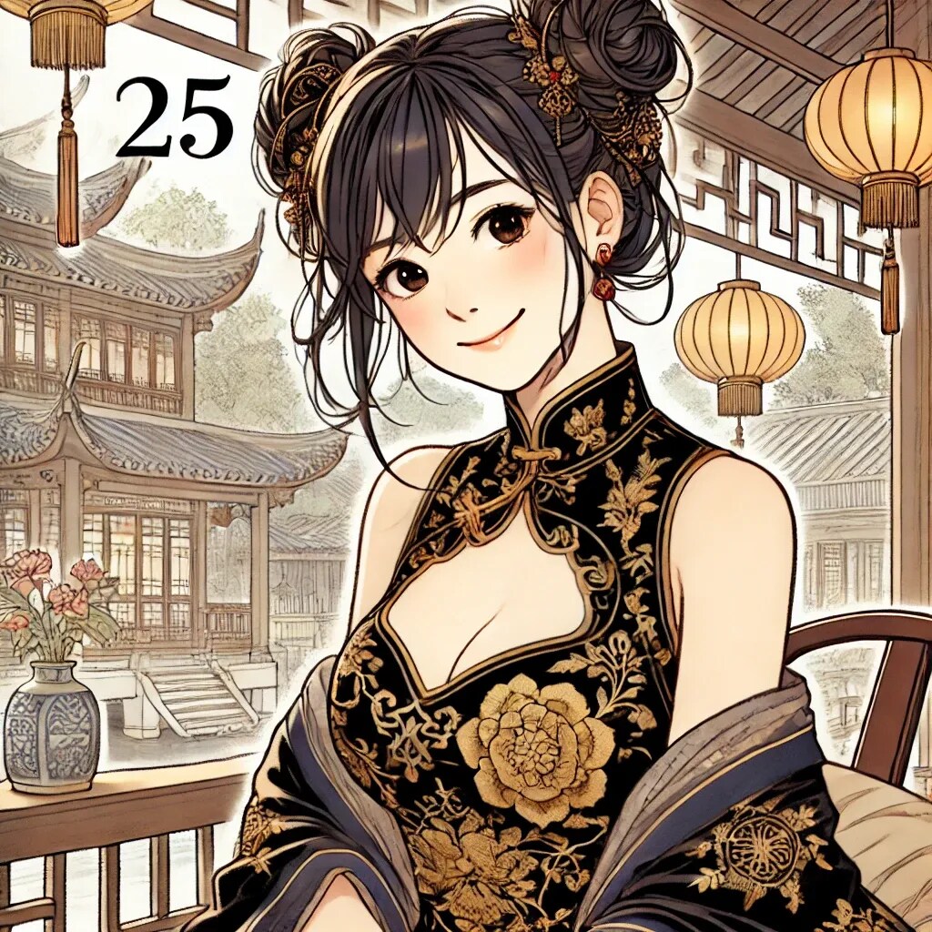 チャイナ服の女性