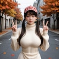 萌え袖娘DE紅葉狩り2 3枚目