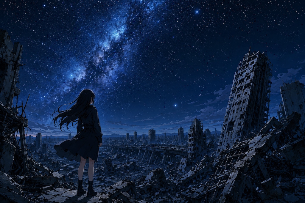 終わりを迎えたかのような世界。それでも夜は美しいと思えるでしょうか｡
