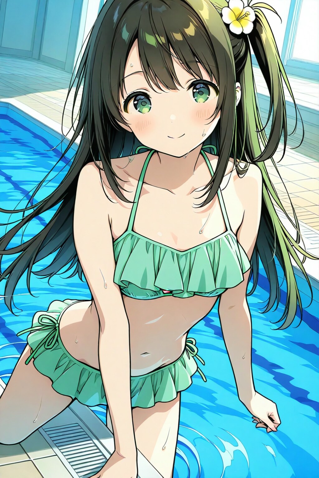 プールサイドで