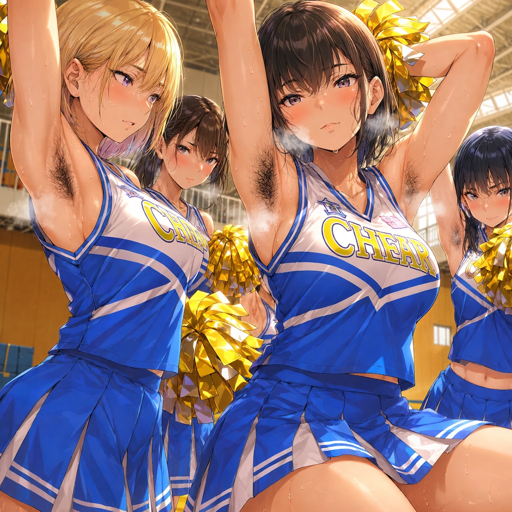 チアリーダー×腋毛