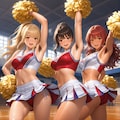 チアリーダー×腋毛 2枚目