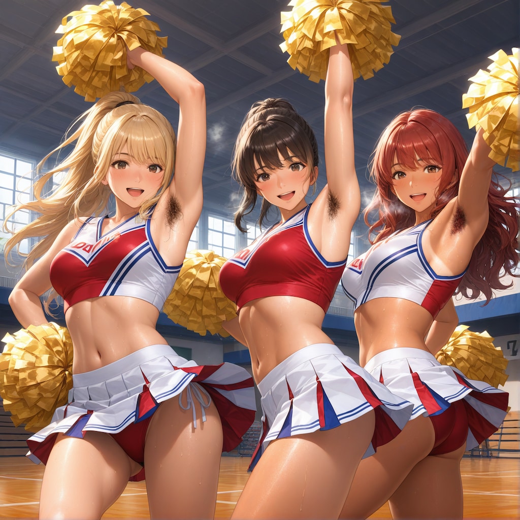 チアリーダー×腋毛